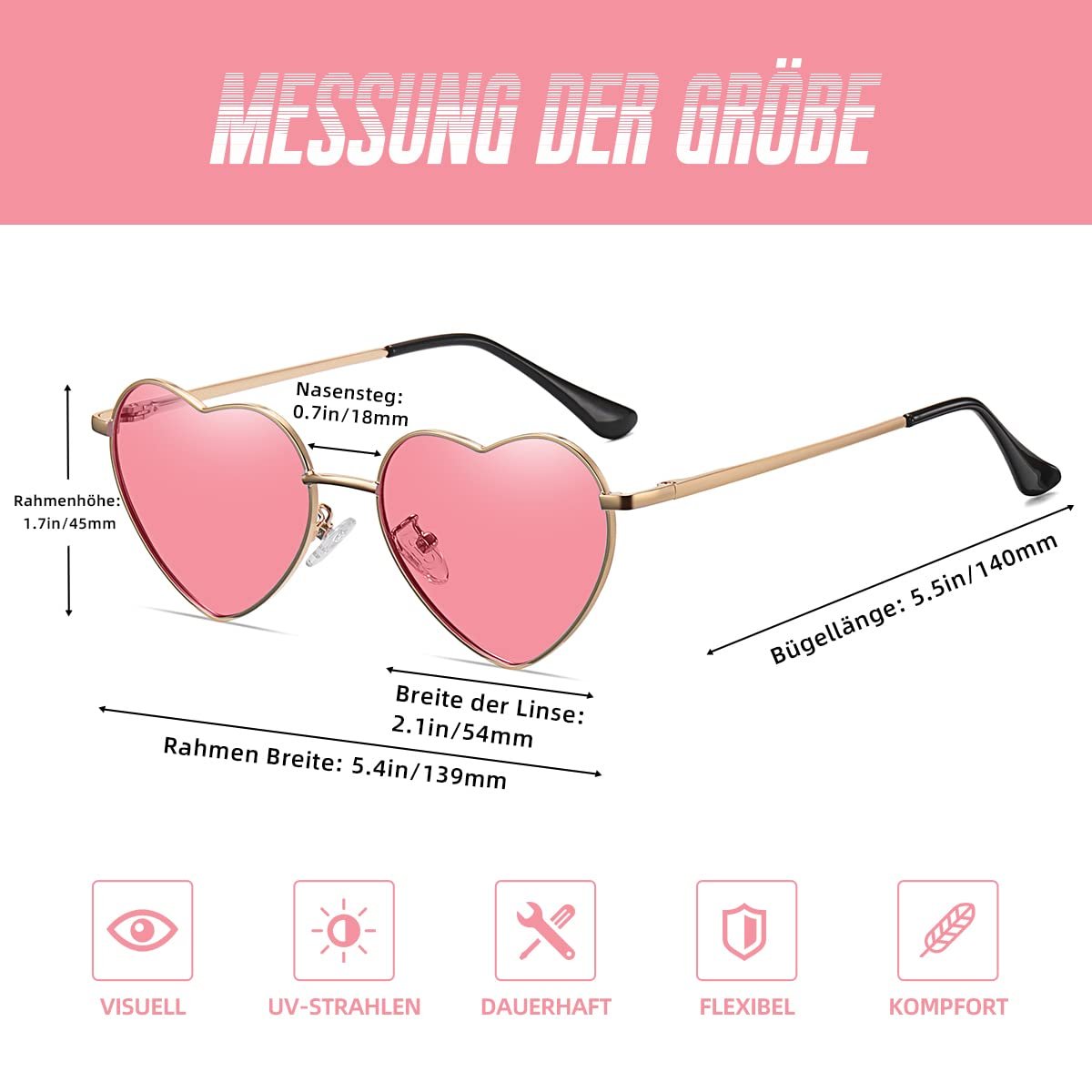 Сонцезахисні окуляри Серце Musivon Поляризовані Вінтажні, фото №5