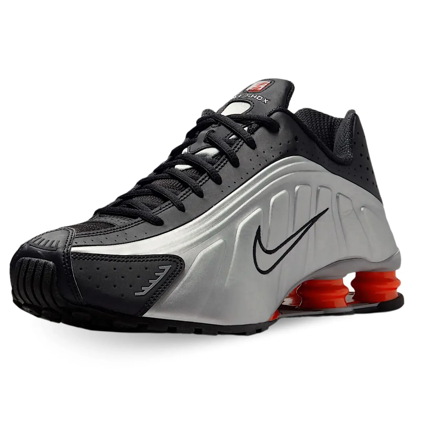 Чоловічі Кросівки Nike Shox R4 Metallic Silver/Black/Picante Red/Metallic Silver, фото №1 Чоловічі Кросівки Nike Shox R4 Metallic Silver/Black/Picante Red/Metallic Silver, фото №1