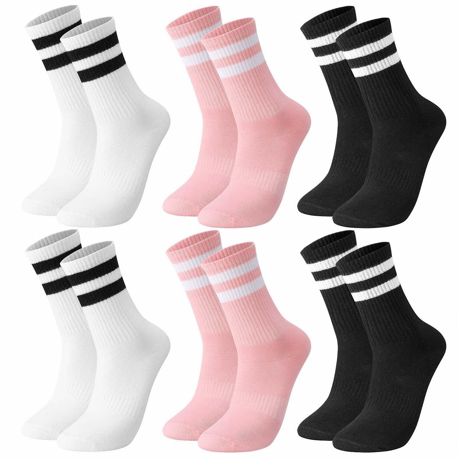 Носки Теннисные носки Хлопковые носки Ретро Спортивные носки Цветные Женские носки с полосками 35-38, фото №1