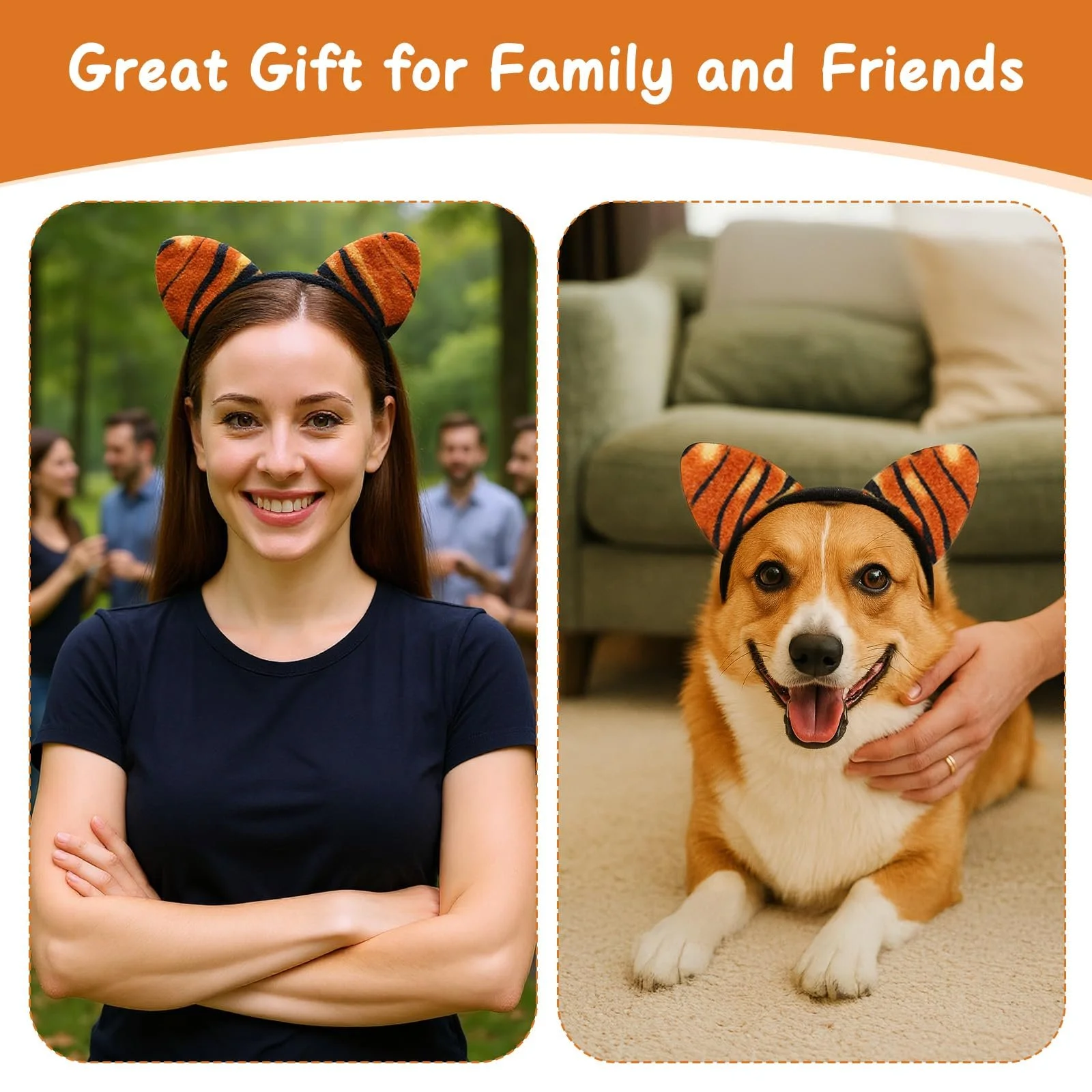 Обруч для волосся Вуха Тигра для вечірки на Хелловін, фото №4