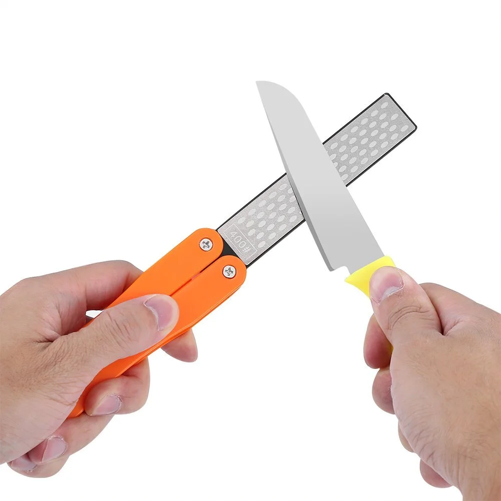 Точилка для ножів алмазна складана двостороння 400/600 грит Жовта, фото №7