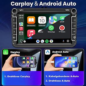 Штатна автомагнітола M.I.C. AV8V7LITE для VW Golf t5 touran Passat RNS RCD Skoda SEAT / 8" / Сенсорна / 2/32Гб / Android 12 / Apple CarPlay / Android Auto / Bluetooth / GPS / WI-FI / USB / microSD slot / DAB+ synthetic.ua - Фото 1