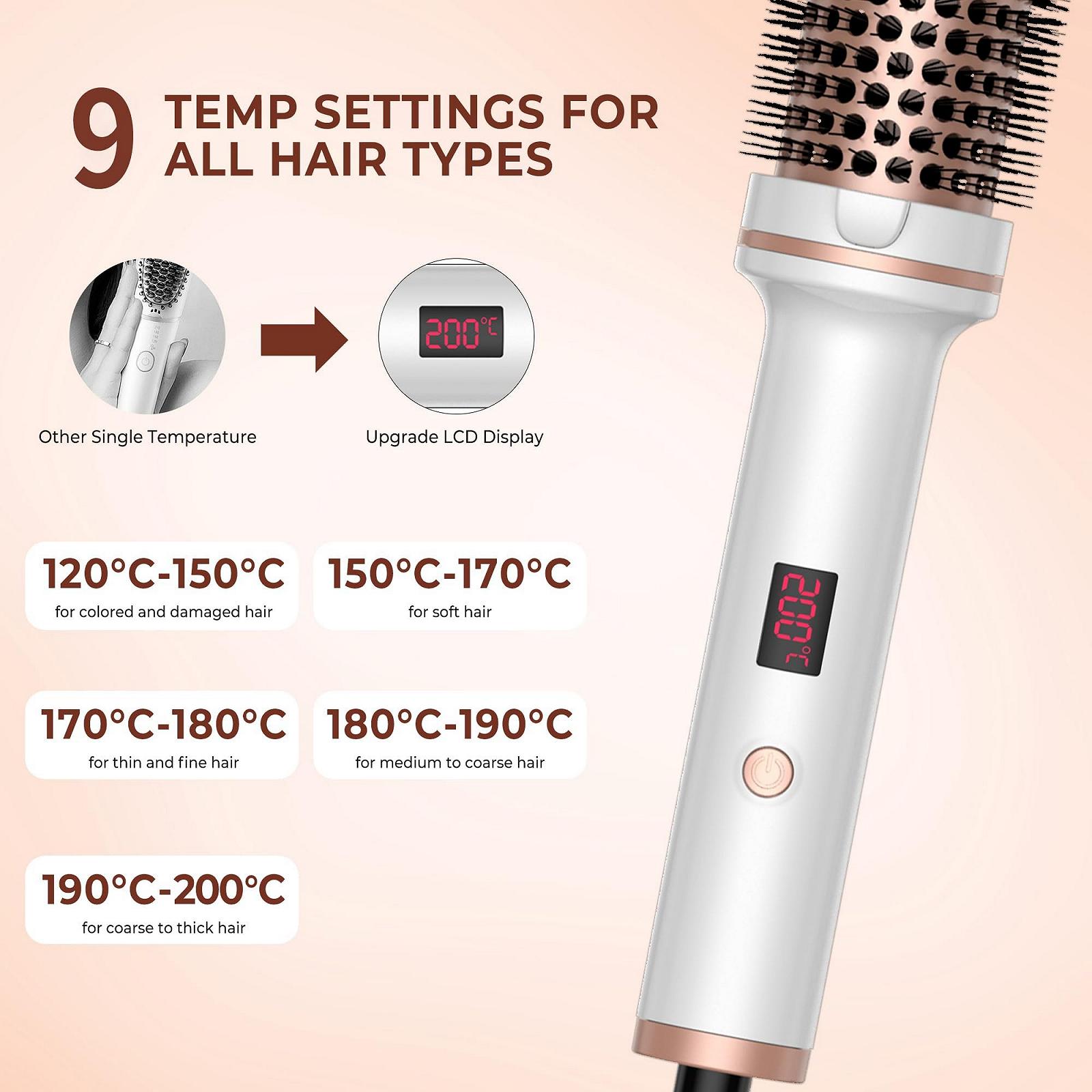 Термощітка UMIGA 38 мм 3-в-1 LCD-дисплей 120-200°C, фото №2 Термощітка UMIGA 38 мм 3-в-1 LCD-дисплей 120-200°C, фото №2