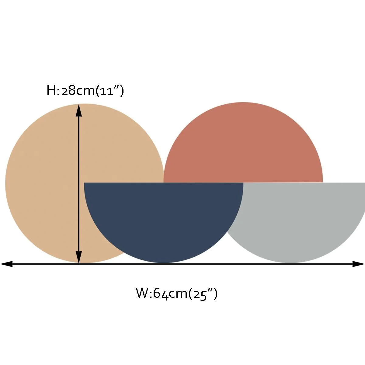 Наклейка на стіну Runtoo Boho Circle Ретро Абстракція Бежева, фото №4