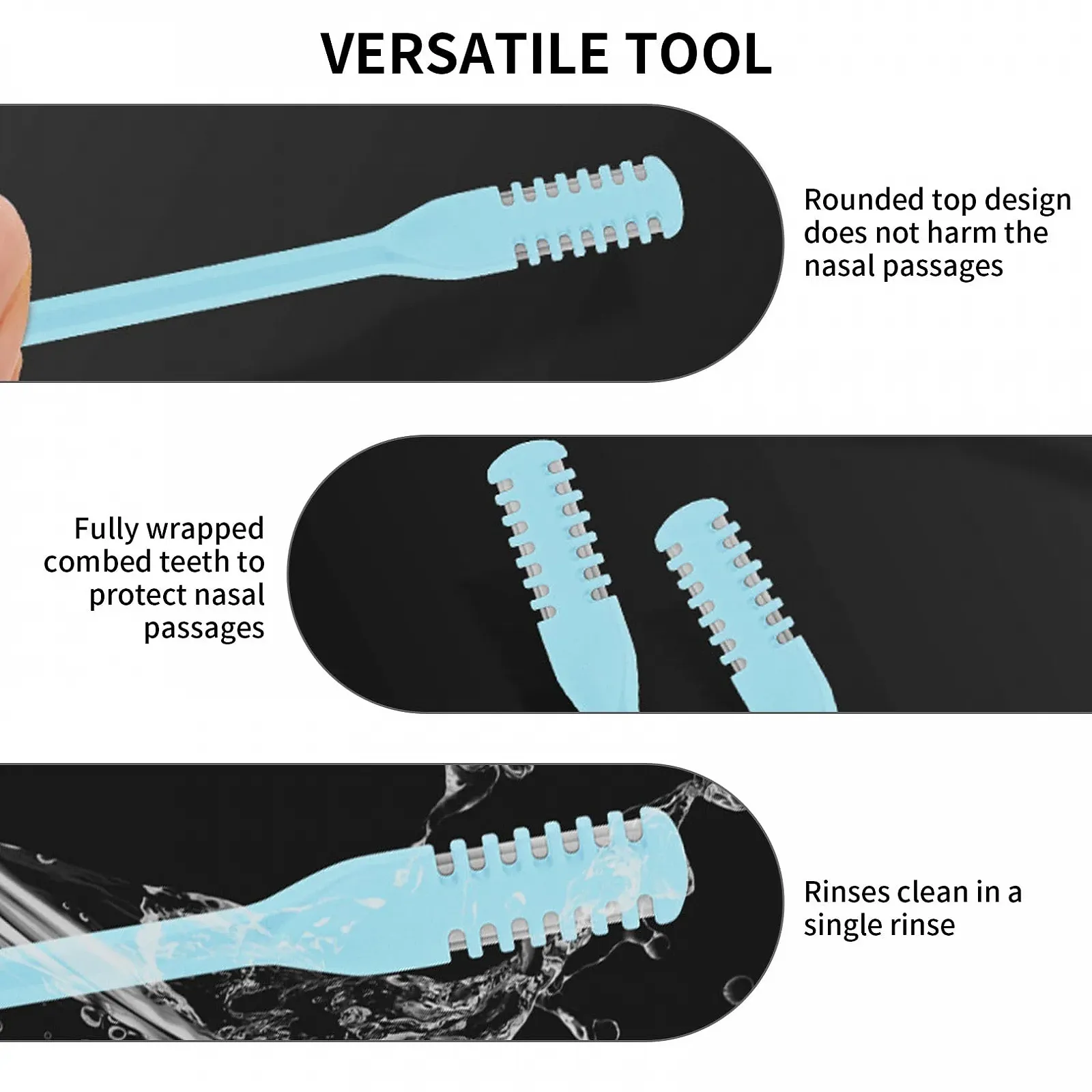 Набір Nose Hair Trimmer 2 в 1 Двоголовий Безживлення Ручний Портативний Чорний, фото №2