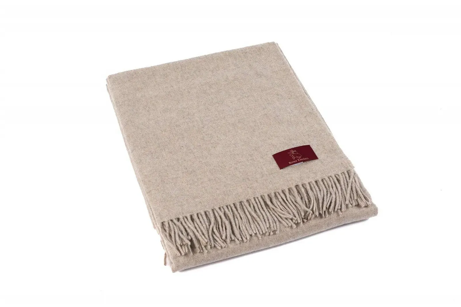 Плед Ritter Decken Lucerne Вовняний 130 x 180 см Світло-коричневий строкатий 100% мериносова шерсть, фото №1