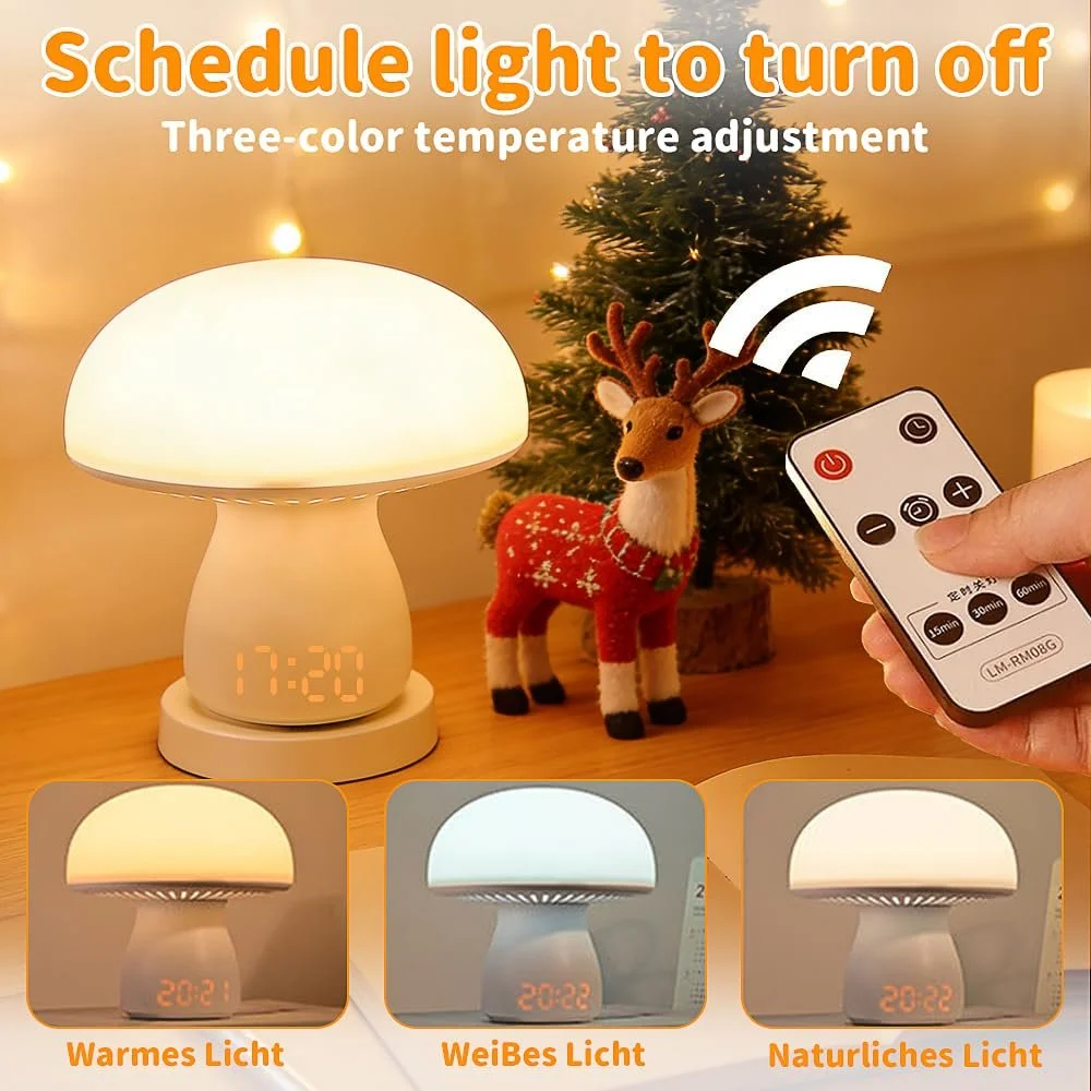 Настільна лампа LED Бездротова з годинником та таймером димована, фото №3