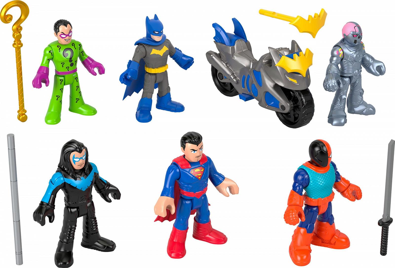 Набор фигурок Fisher-Price Imaginext DC Super Friends Бэтмен Делюкс, 12 шт, разноцветный, фото №4