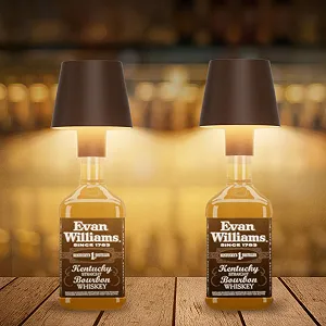 Лампа для пляшки LED Бездротова 5500 мАг IP54 з регулюванням яскравості Іржаво-червона Набір 2 шт. - Фото 1