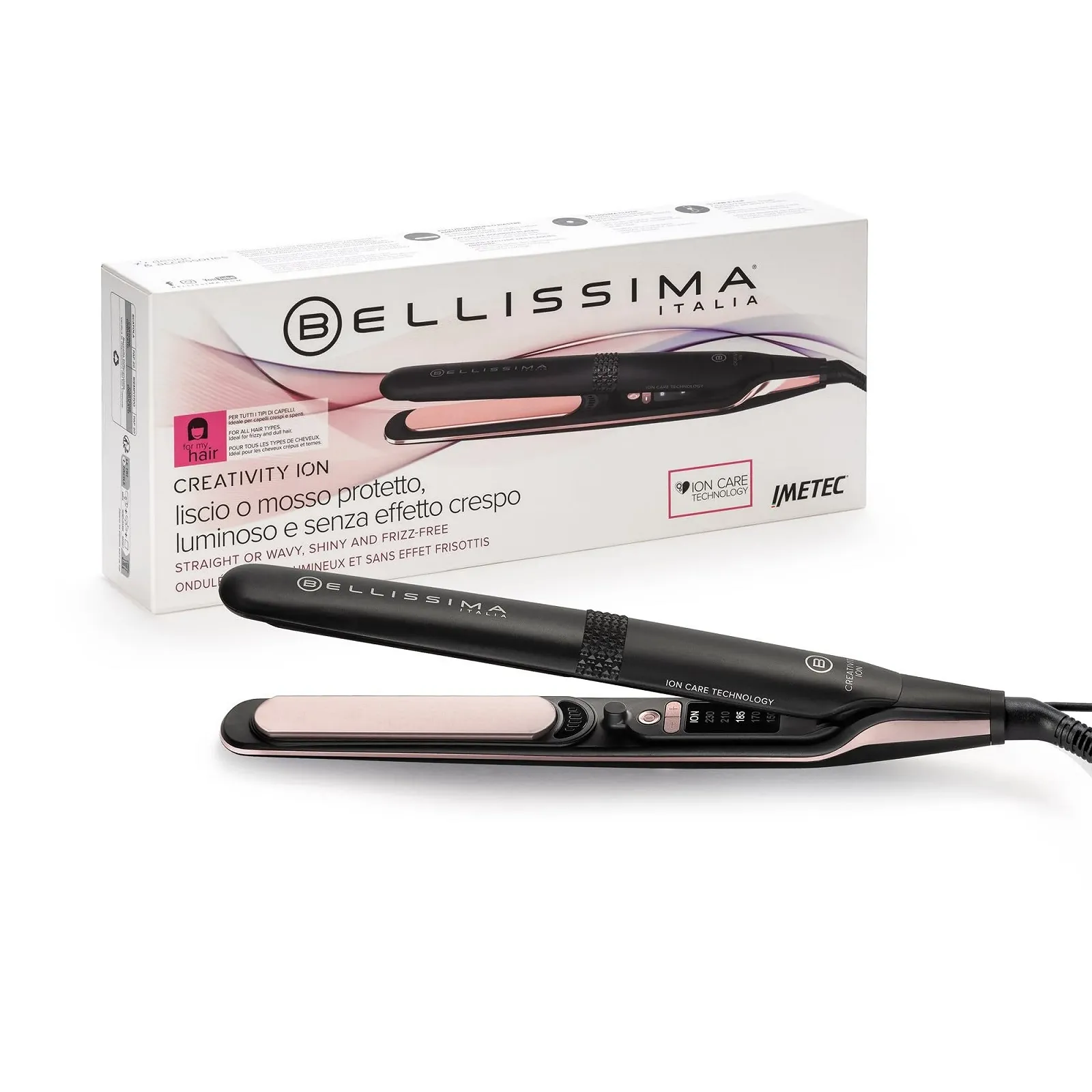 Выпрямитель Bellissima Creativity Ion Керамическое покрытие Diamond Keratin 150/230°C Memory Function, фото №1 Выпрямитель Bellissima Creativity Ion Керамическое покрытие Diamond Keratin 150/230°C Memory Function, фото №1