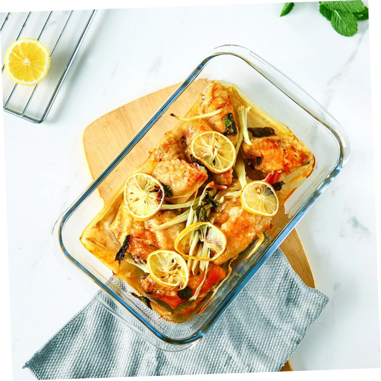 Форма для запікання VALICLUD скляна прямокутна термостійка, фото №4 Форма для запікання VALICLUD скляна прямокутна термостійка, фото №4