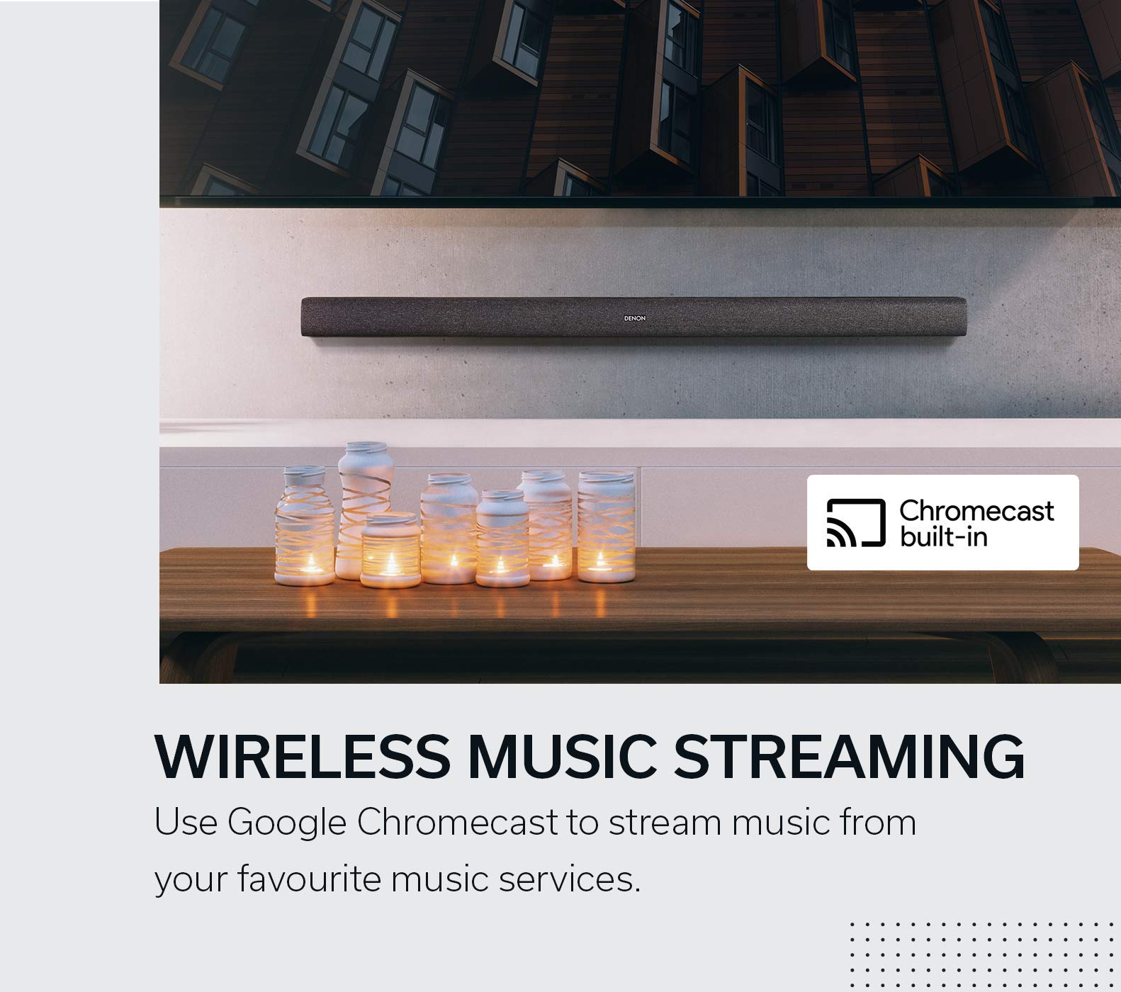 Саундбар Denon DHT-S416 2.1 з бездротовим сабвуфером Dolby Digital HDMI ARC Чорний, фото №4