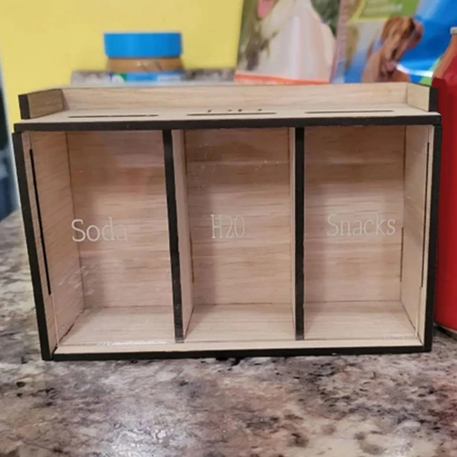 Скарбничка Дерев'яна з 3 відділеннями та знімною кришкою, фото №4