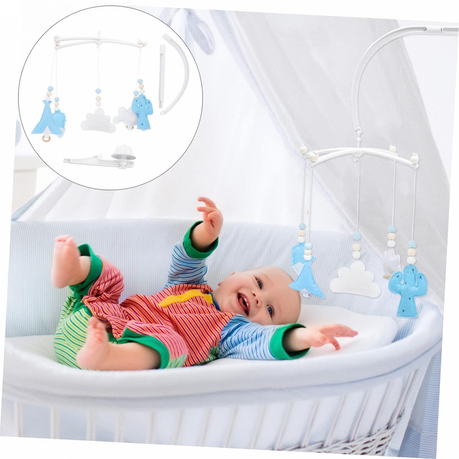 Карусель на ліжечко SHOWERORO Cloud Felt Wind Chimes Car для дитини, підвіска для дитячого ліжка, прикраса для новонародженого, мобіль для дитячого ліжка, фото №4