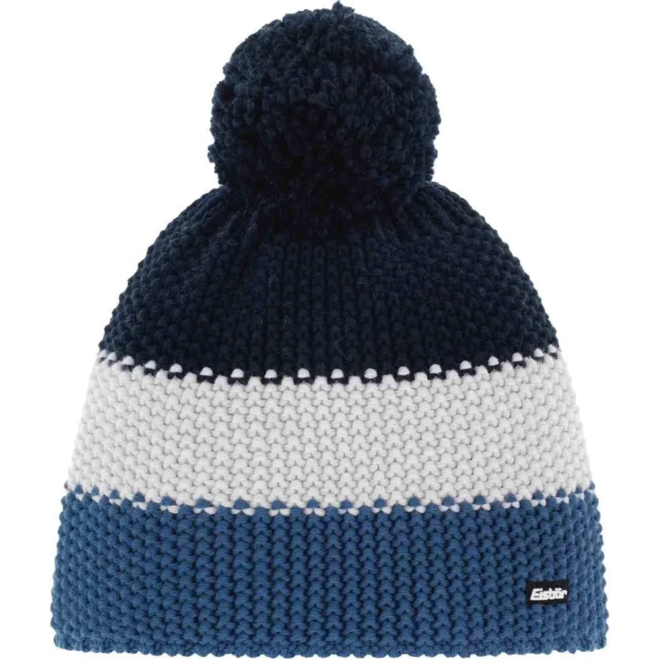 Шапка Eisbär Star Pompom Kids Светлый кобальт серебряный молотая ночь, фото №1 Шапка Eisbär Star Pompom Kids Светлый кобальт серебряный молотая ночь, фото №1