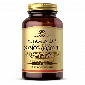 Vitamin D3 250mcg 10 000IU 120 softgels