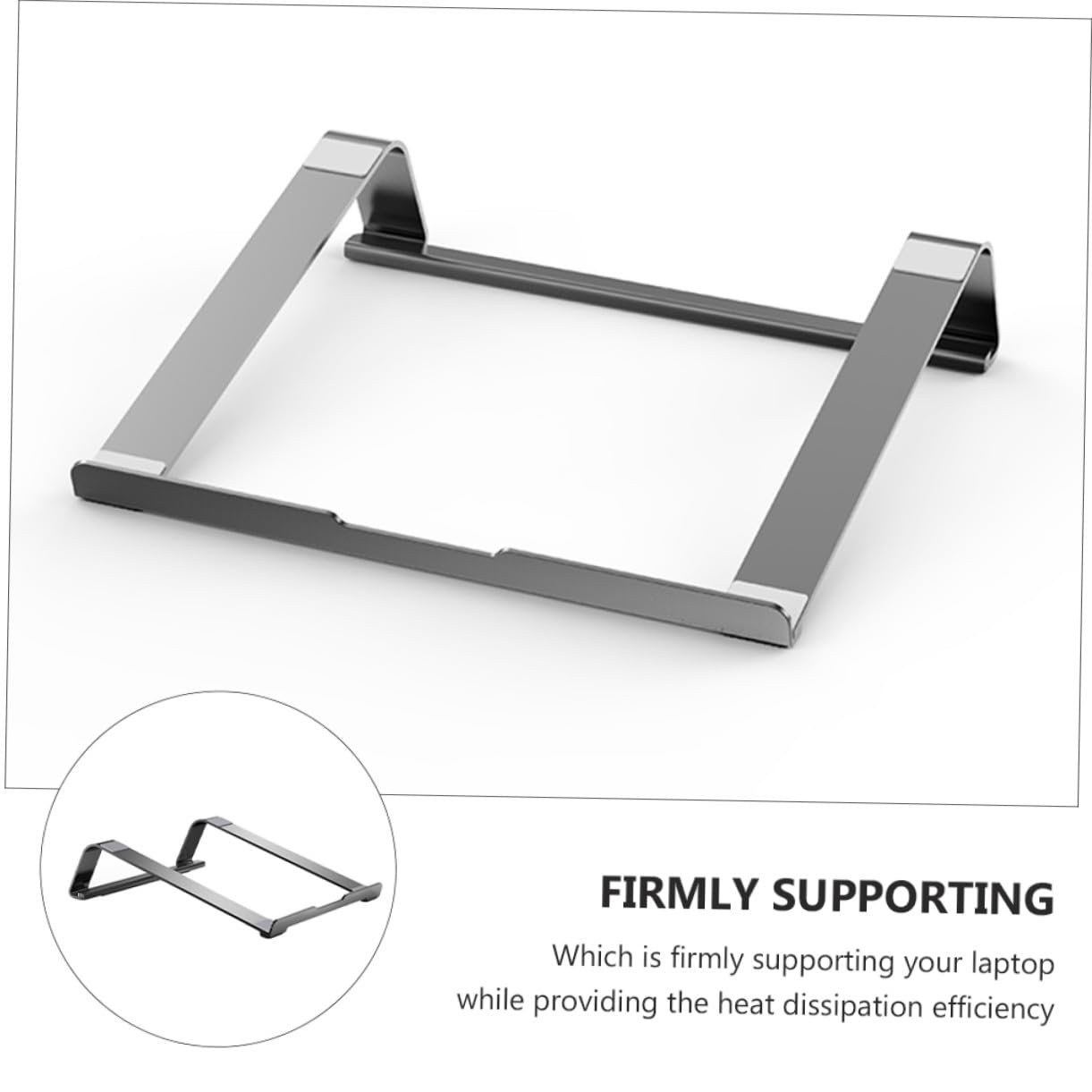 Підставка для ноутбука Алюмінієвий сплав Вентильована Ергономічна Стабільна Охолоджуюча Підтримка для покращеної постави, фото №9 Підставка для ноутбука Алюмінієвий сплав Вентильована Ергономічна Стабільна Охолоджуюча Підтримка для покращеної постави, фото №9