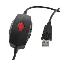 Наушники Crown CMGH-102T Black/Red USB, фото №4