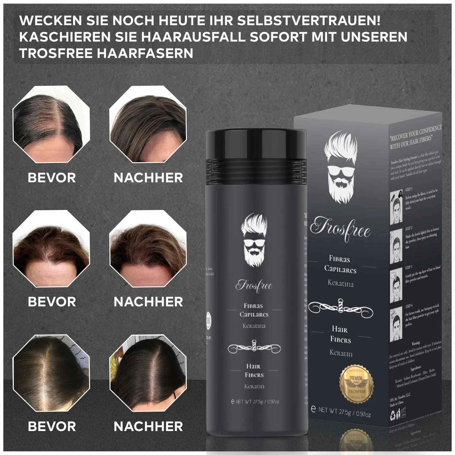 Пудра для волосся Trosfree Light Blonde 3 г, фото №4