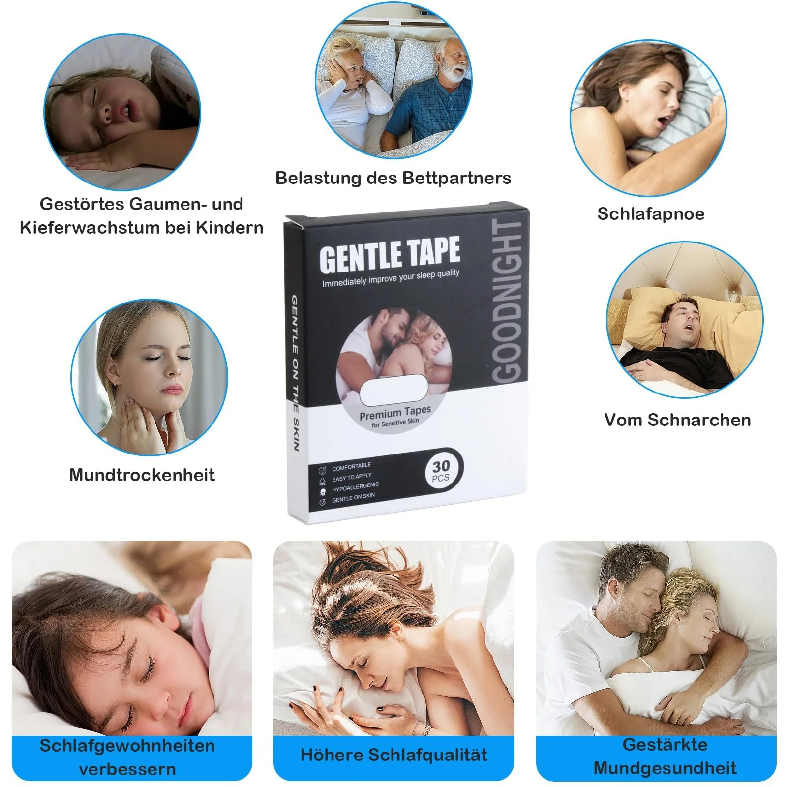 Смужки для рота, пристрої проти хропіння для зменшення дихання ротом, комфорт і зручність, фото №3
