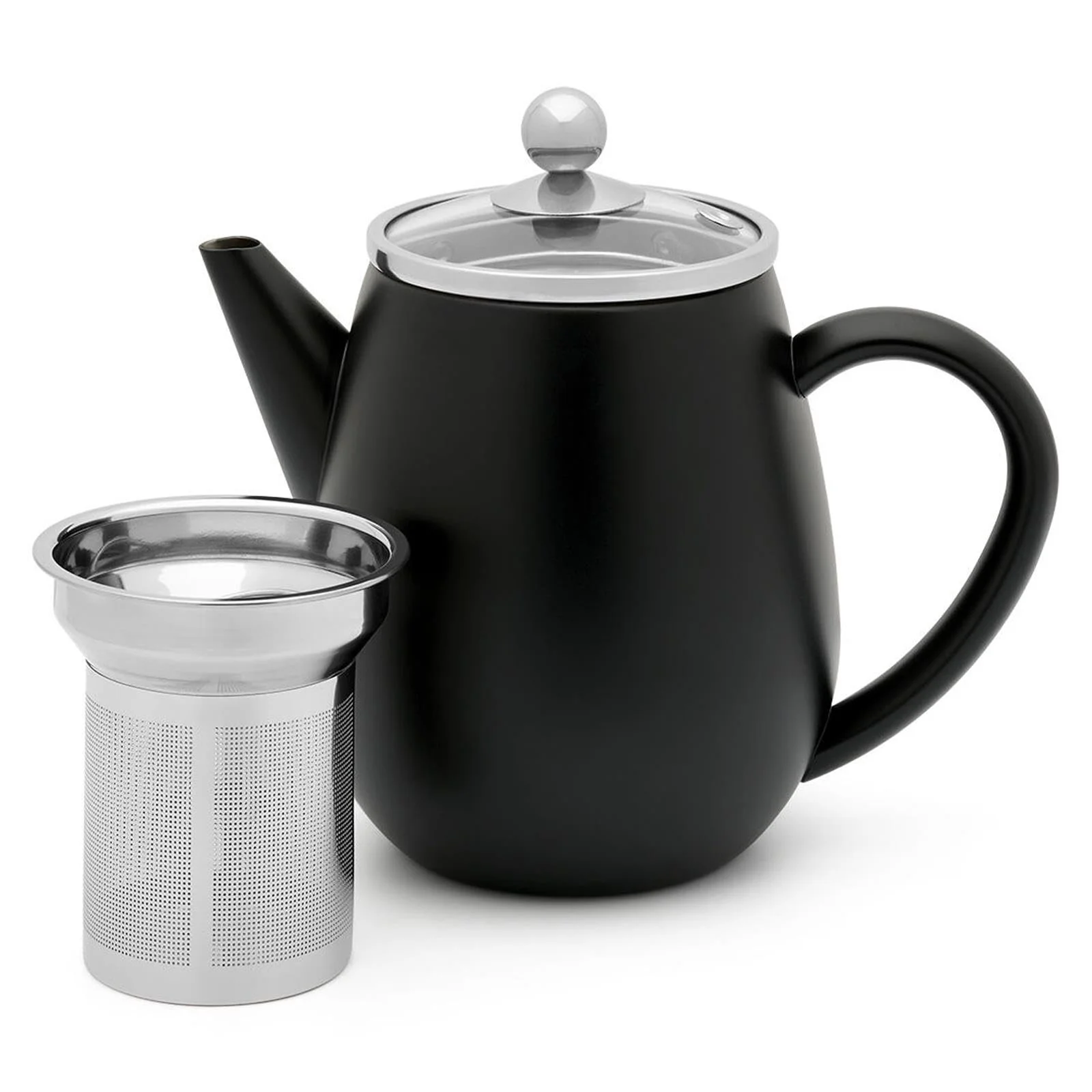 Чайник-заварник Подвійні стінки Mini 0,5 літра Чорний, фото №2