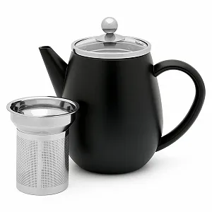 Чайник-заварник Подвійні стінки Mini 0,5 літра Чорний synthetic.ua - Фото 1