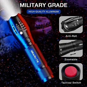 Ліхтарик LED GEARLITE 2 шт, 2000 люмен, 5 режимів, IP65 водонепроникний synthetic.ua - Фото 1