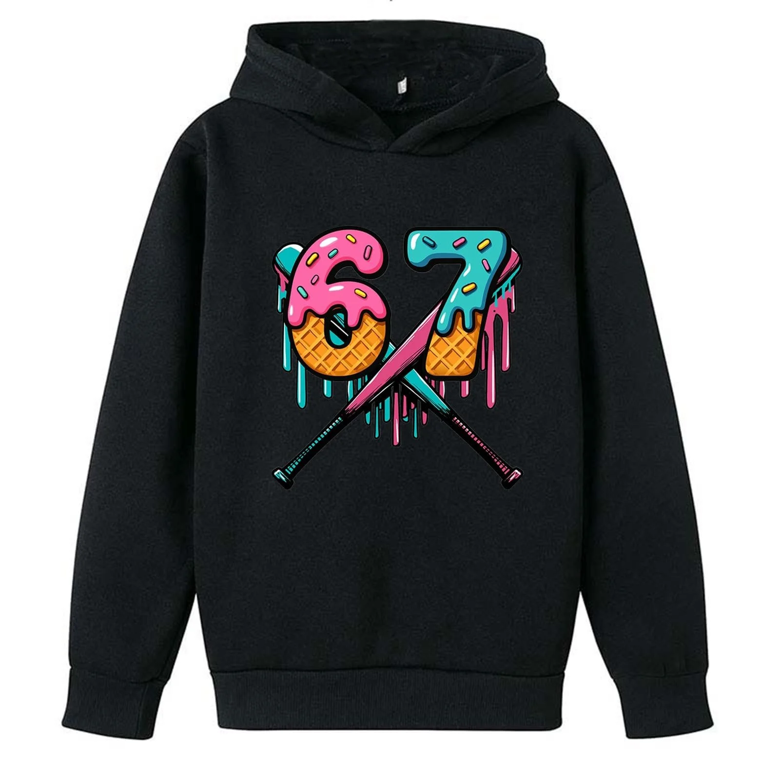 Худи Generisch для девочки, флисовый, теплый, дышащий, повседневный, с длинными рукавами, фото №3