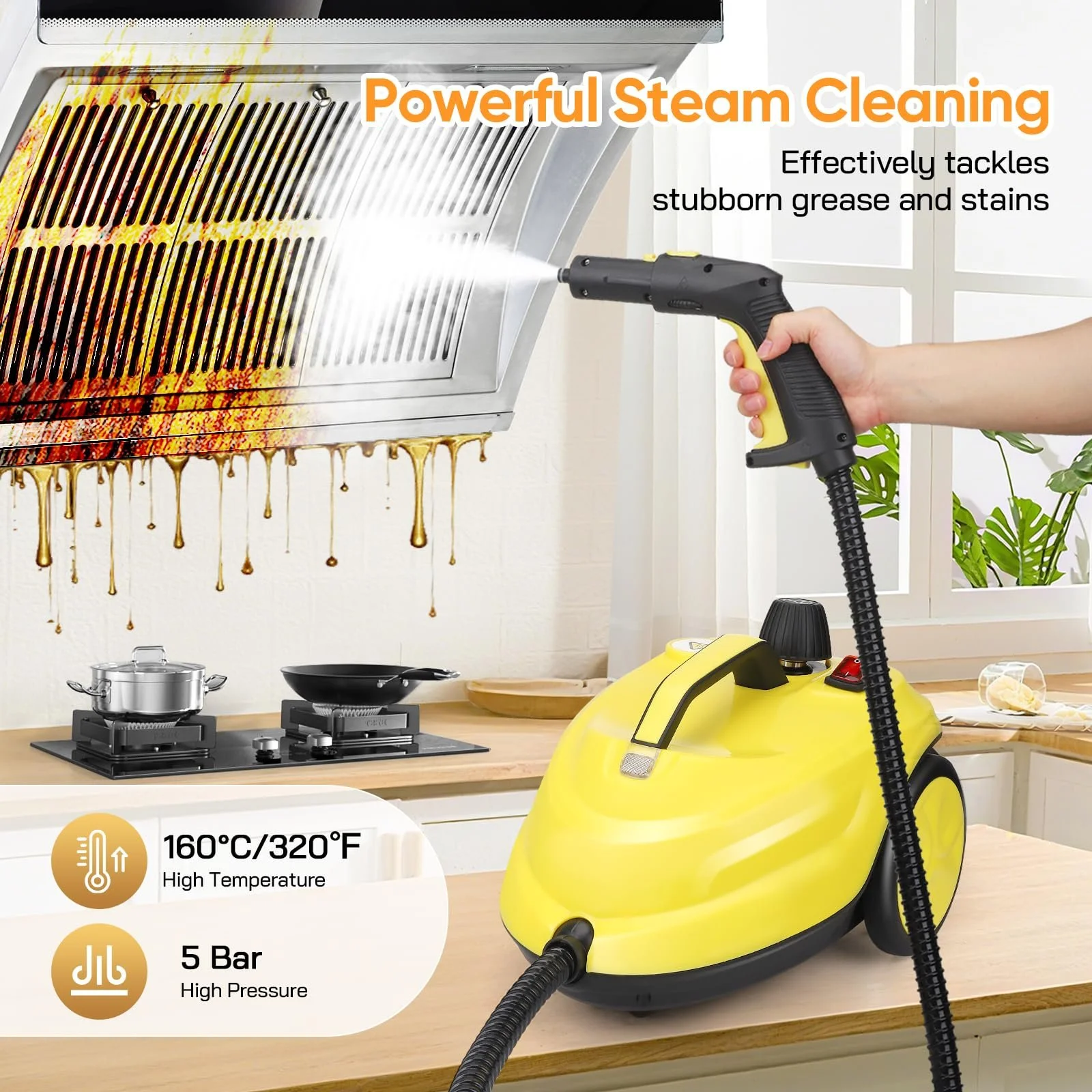 Пароочисник універсальний високотемпературний 320°C 2 л 2000 Вт, фото №3