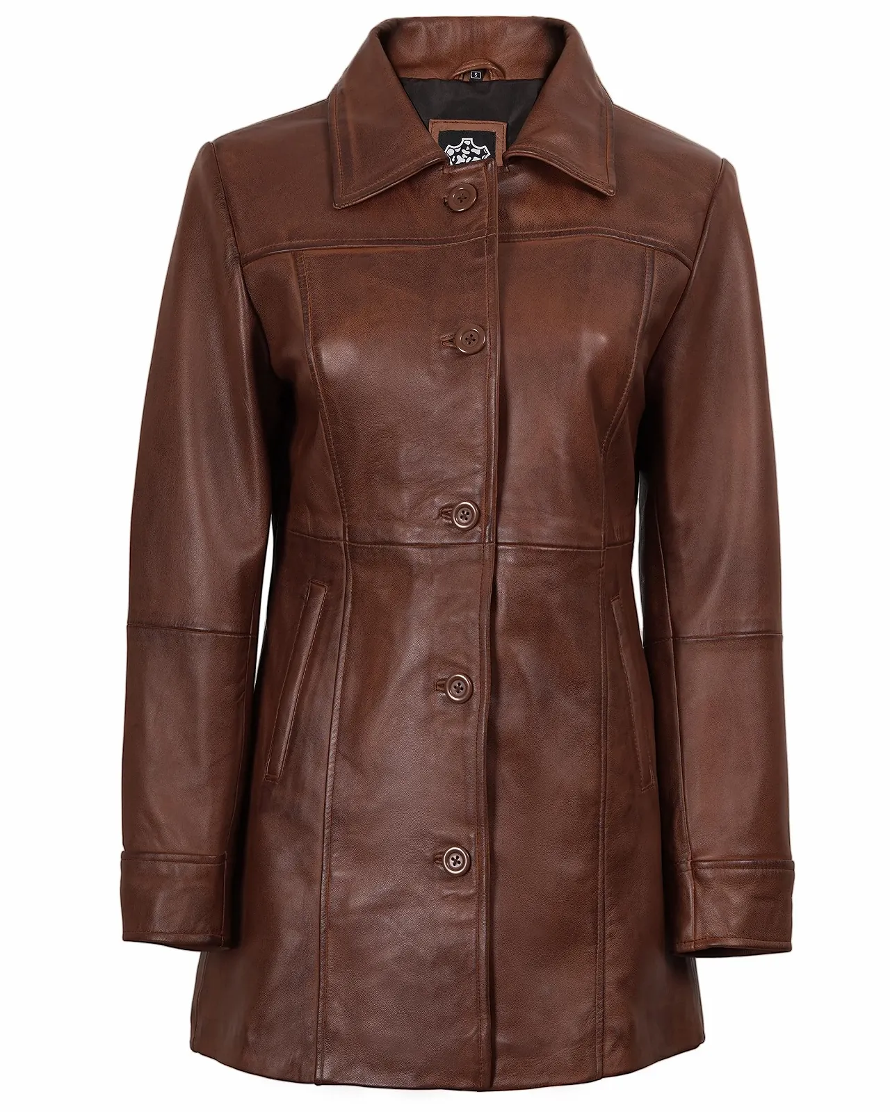 Шкіряна куртка Fjackets зі шкіри ягняти для жінок, фото №3