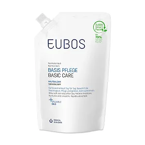 Бальзам для кожи EUBOS Basic Care сменный пакет | Увлажняющий лосьон для тела | Для нормальной кожи | Интенсивная защита и увлажнение | Совместимость с кожей дерматологически проверено | 400 мл - Фото 1