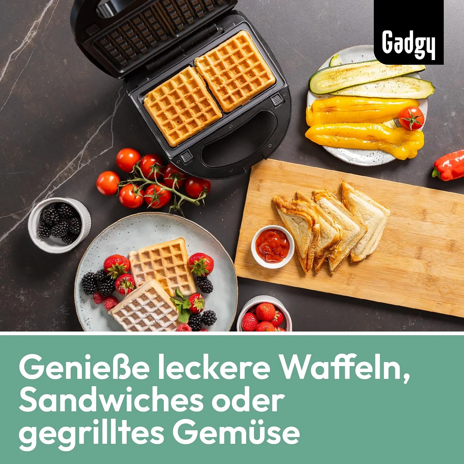 Вафельница/Бутербродница/Гриль 3-в-1 Gadgy, фото №2