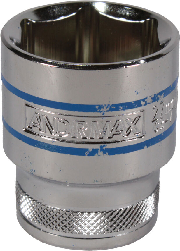 Головка торцева низька шестигранна 1/2 27мм Andrmax 1210627, фото №1