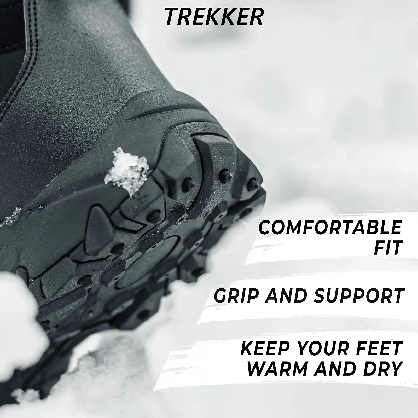 Черевики Trekker зимові з шипами Чоловічі Чорний, фото №3