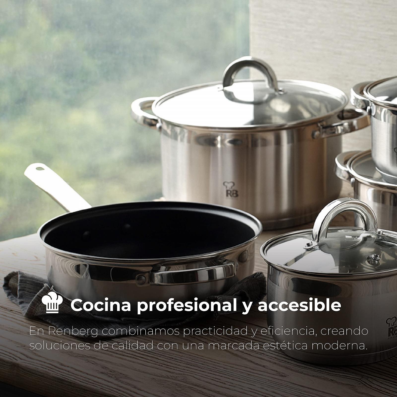 Кастрюля RENBERG Alexander Высокая 32 x 25 см 20 литров с крышкой из стекла Нержавеющая сталь, фото №6 Кастрюля RENBERG Alexander Высокая 32 x 25 см 20 литров с крышкой из стекла Нержавеющая сталь, фото №6