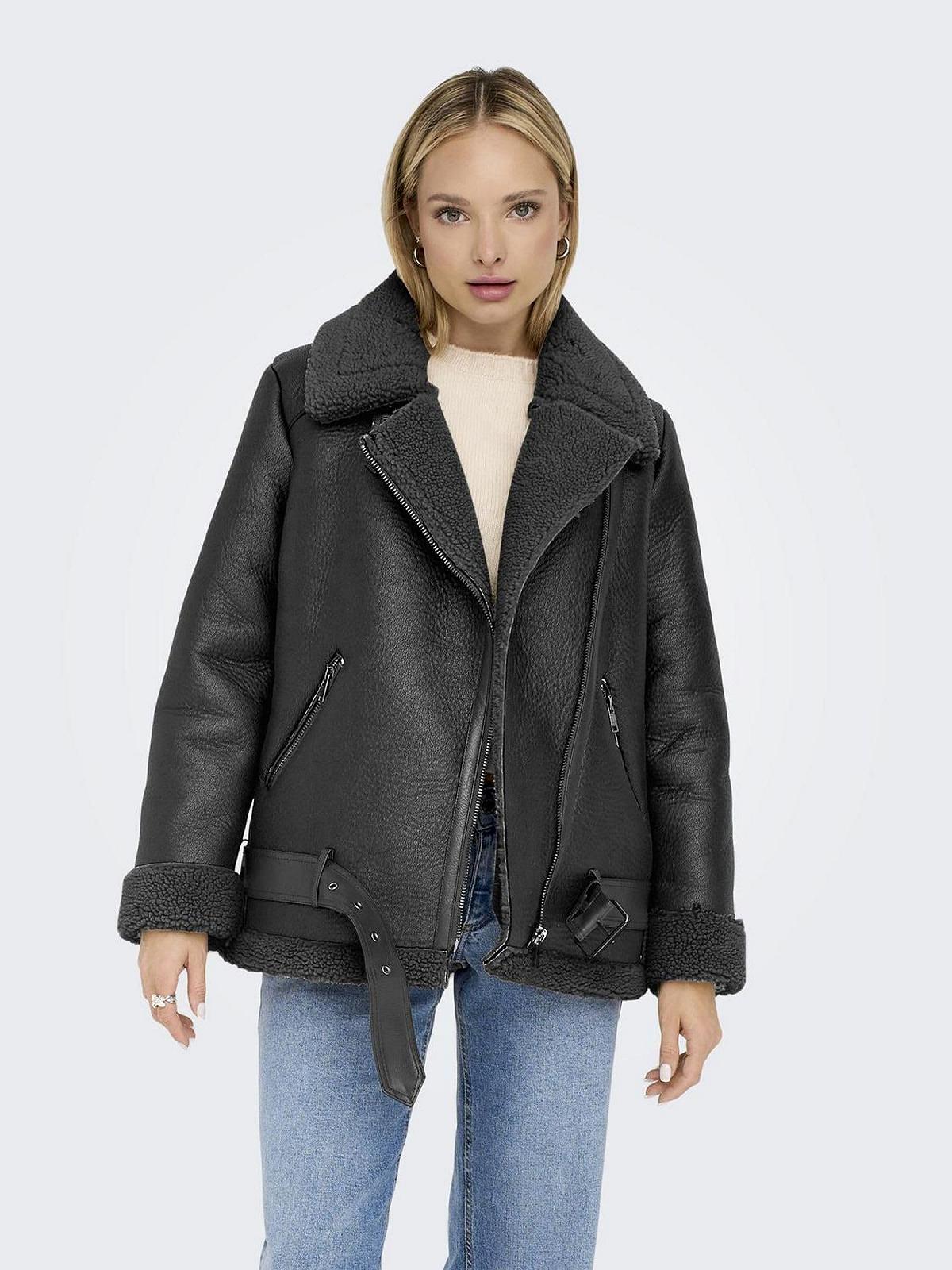 Куртка Авіатор Жіноча ONLY Onlnewlis Faux Leather Aviator CC OTW зі штучної шкіри, фото №3