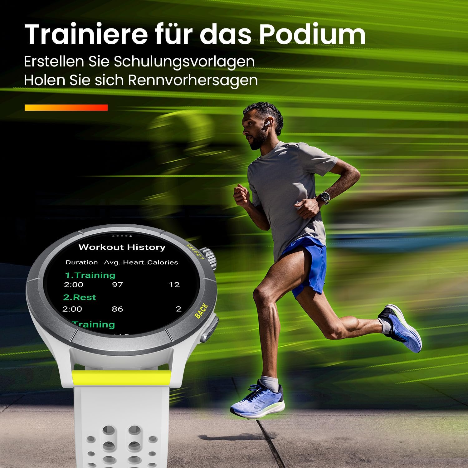 Смарт-годинник біговий Amazfit Cheetah з Dual Band GPS, навігацією по маршруту та офлайн-картами, шаблоном тренувань, монітором серцевого ритму, вбудованою Alexa, час заряджання: близько 2 годин, фото №5