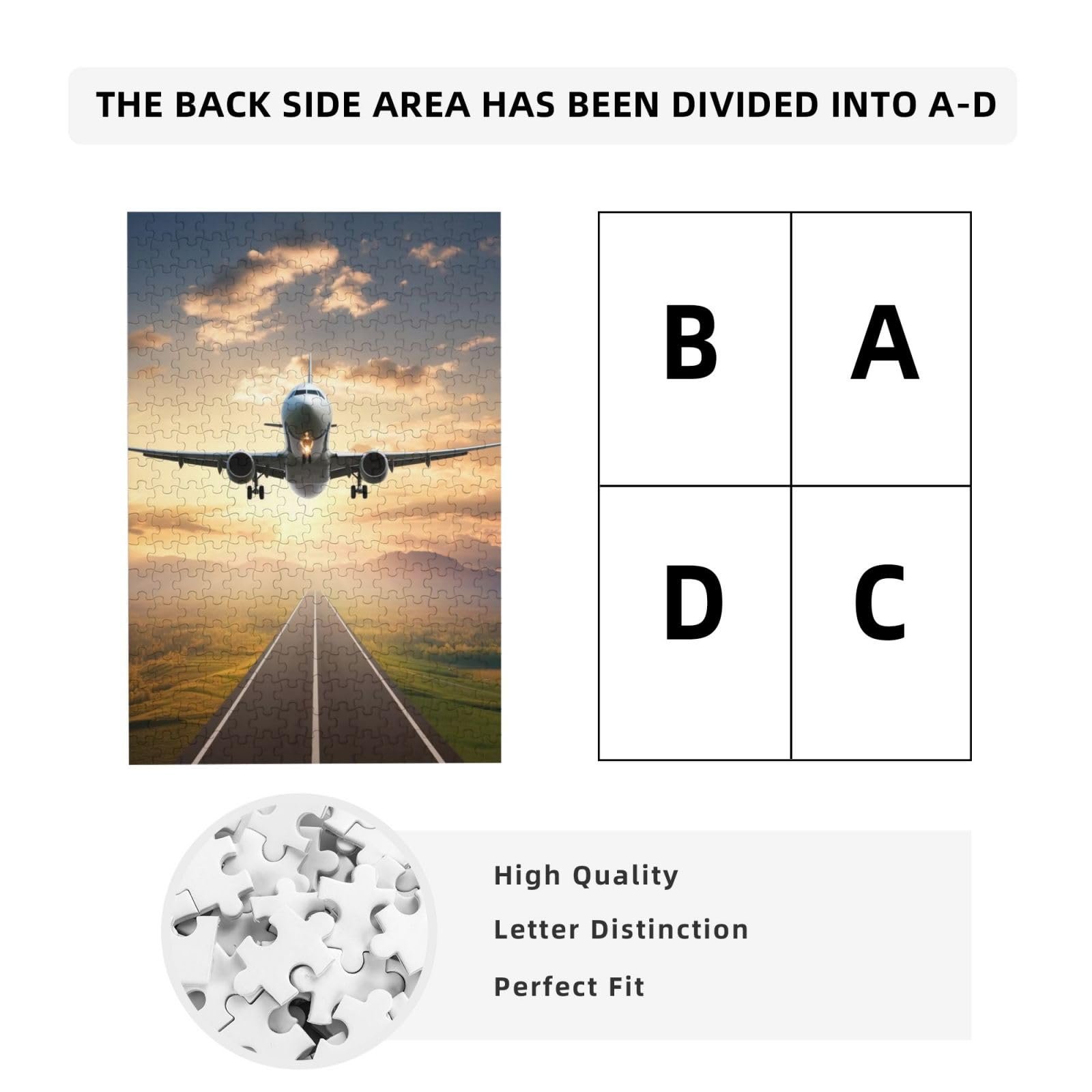 Деревянный пазл Самолет 300 деталей с коробкой для хранения, фото №5