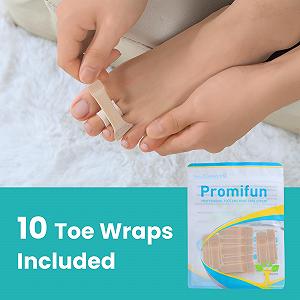 Корректор для пальцев ног Promifun, тканевый, 10 шт, коричневый (6 больших + 4 малых) synthetic.ua - Фото 1