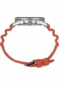 Годинник Breil Score Chrono Quartz EW0756 Чорний циферблат, Світло-блакитний силіконовий ремінець synthetic.ua - Фото 1