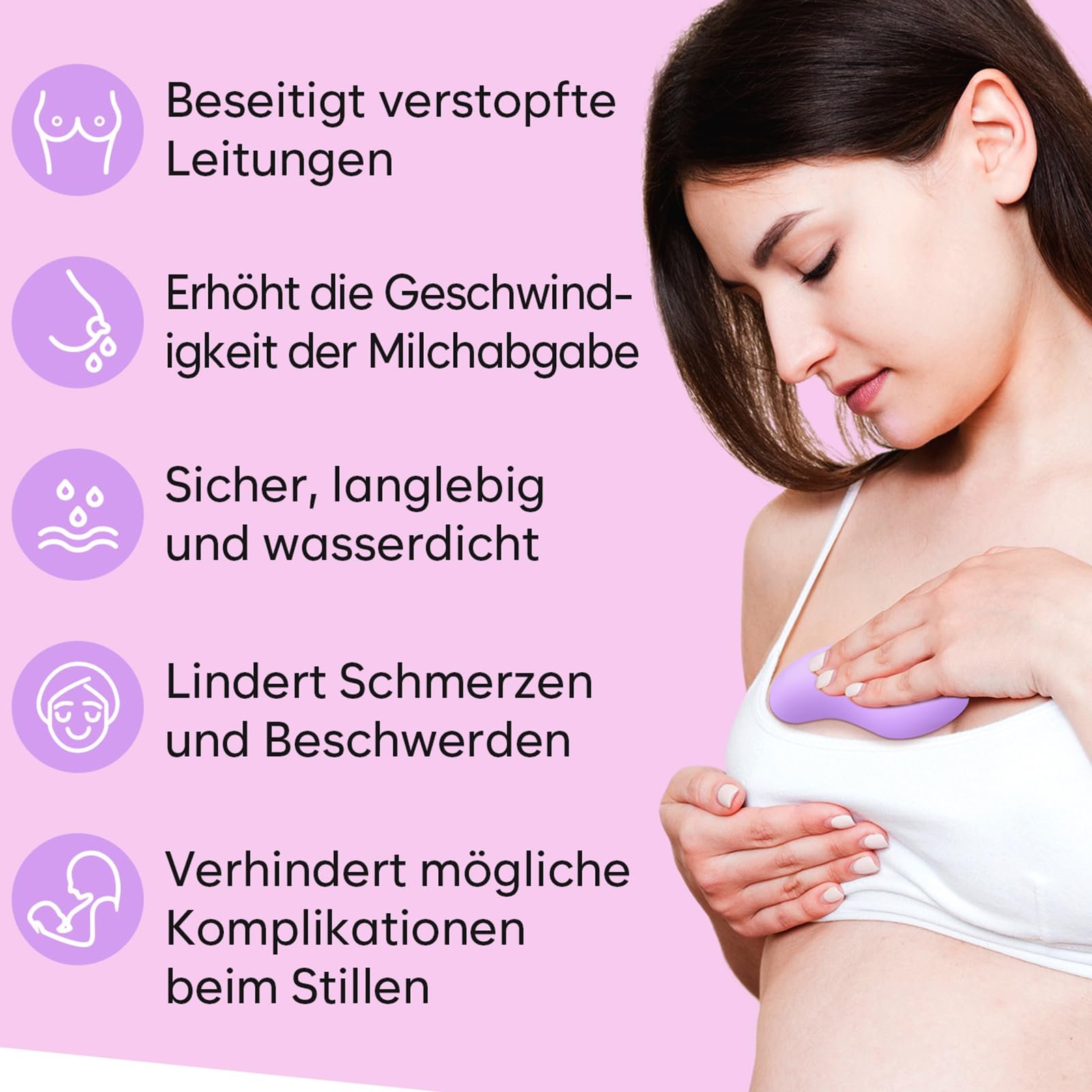 Массажер и молокоотсос для груди электрический Easy@Home 2-в-1 с вибрацией и нагреванием., фото №4 Массажер и молокоотсос для груди электрический Easy@Home 2-в-1 с вибрацией и нагреванием., фото №4