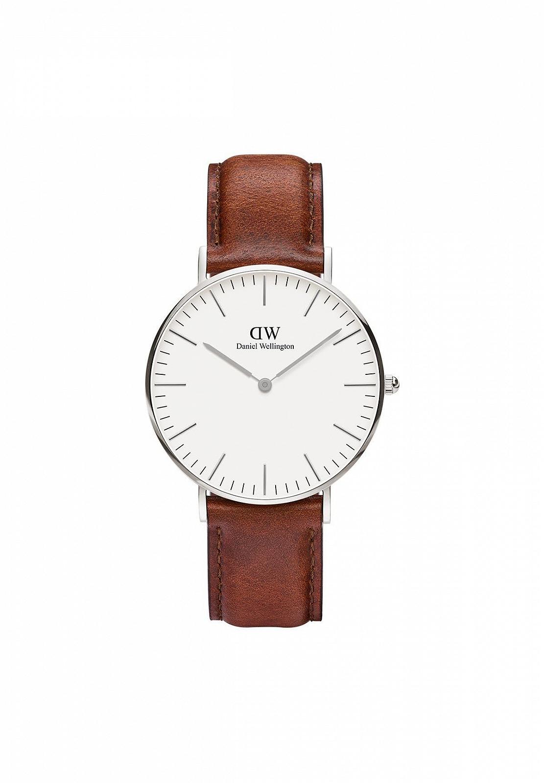 Жіночий Кварцовий Годинник Daniel Wellington St Andrews Silver з Білим Циферблатом, Аналоговим Дисплеєм та Коричневим Шкіряним Ремінцем 0607DW, фото №1 Жіночий Кварцовий Годинник Daniel Wellington St Andrews Silver з Білим Циферблатом, Аналоговим Дисплеєм та Коричневим Шкіряним Ремінцем 0607DW, фото №1