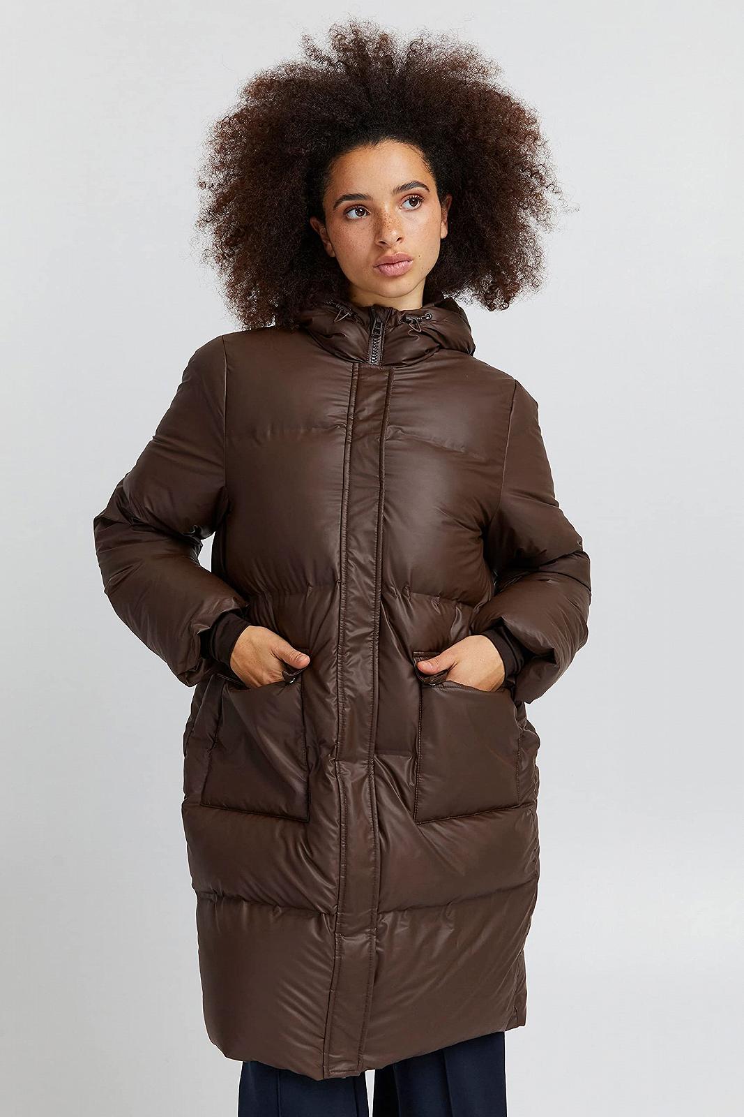 Жіноче зимове пальто ICHI IHFAUNUS EXPL JA стьобане, утеплене, з коміром-стійкою та капюшоном, фото №5