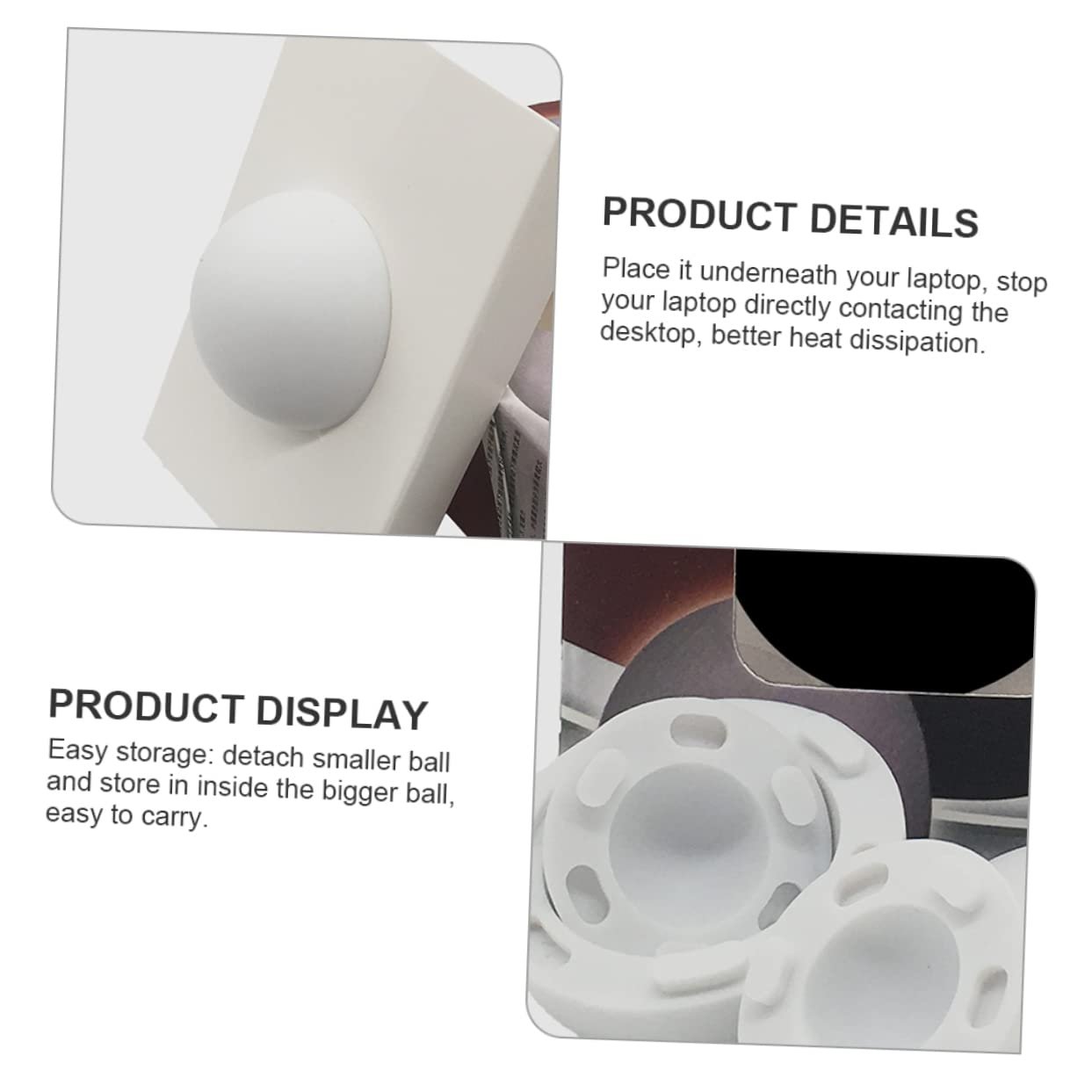 Підставка для ноутбука 4 шт. Силіконова кулькова форма для охолодження Покращує циркуляцію повітря для вентиляції та знижує температуру нековзна та портативна, фото №8 Підставка для ноутбука 4 шт. Силіконова кулькова форма для охолодження Покращує циркуляцію повітря для вентиляції та знижує температуру нековзна та портативна, фото №8