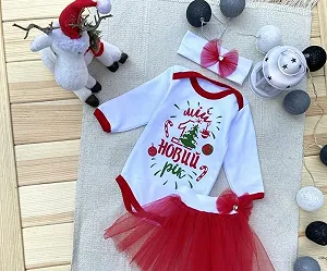 Купить Новогодний костюм-тройка «мой первый новый год» 🎄❄️ от 68 до 86 см - Фото 1 Новогодний костюм-тройка «мой первый новый год» 🎄❄️ от 68 до 86 см - Фото 1