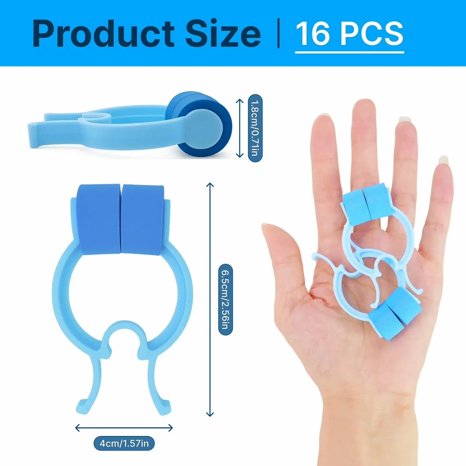 Кліпси для носа (16 шт. в упаковці) М'які проти хропіння з піноматеріалом, фото №2