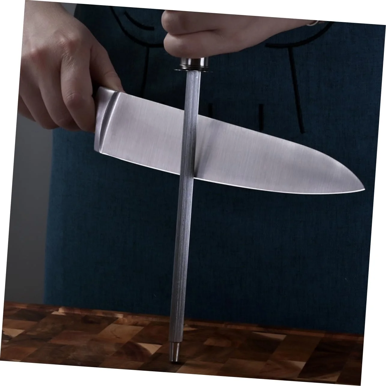 Точильный стержень для ножей Mobestech многоцелевой из нержавеющей стали и ПП 2 шт., фото №9