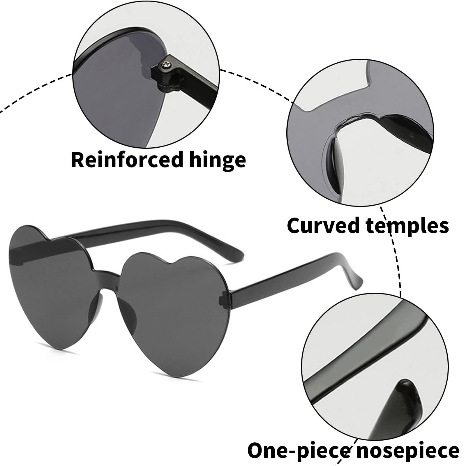 Сонцезахисні Окуляри Серце Leonshco Чорний, фото №3