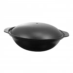 Кастрюля-жаровня VALICLUD алюминиевая антипригарная черная для риса и курицы - Фото 1