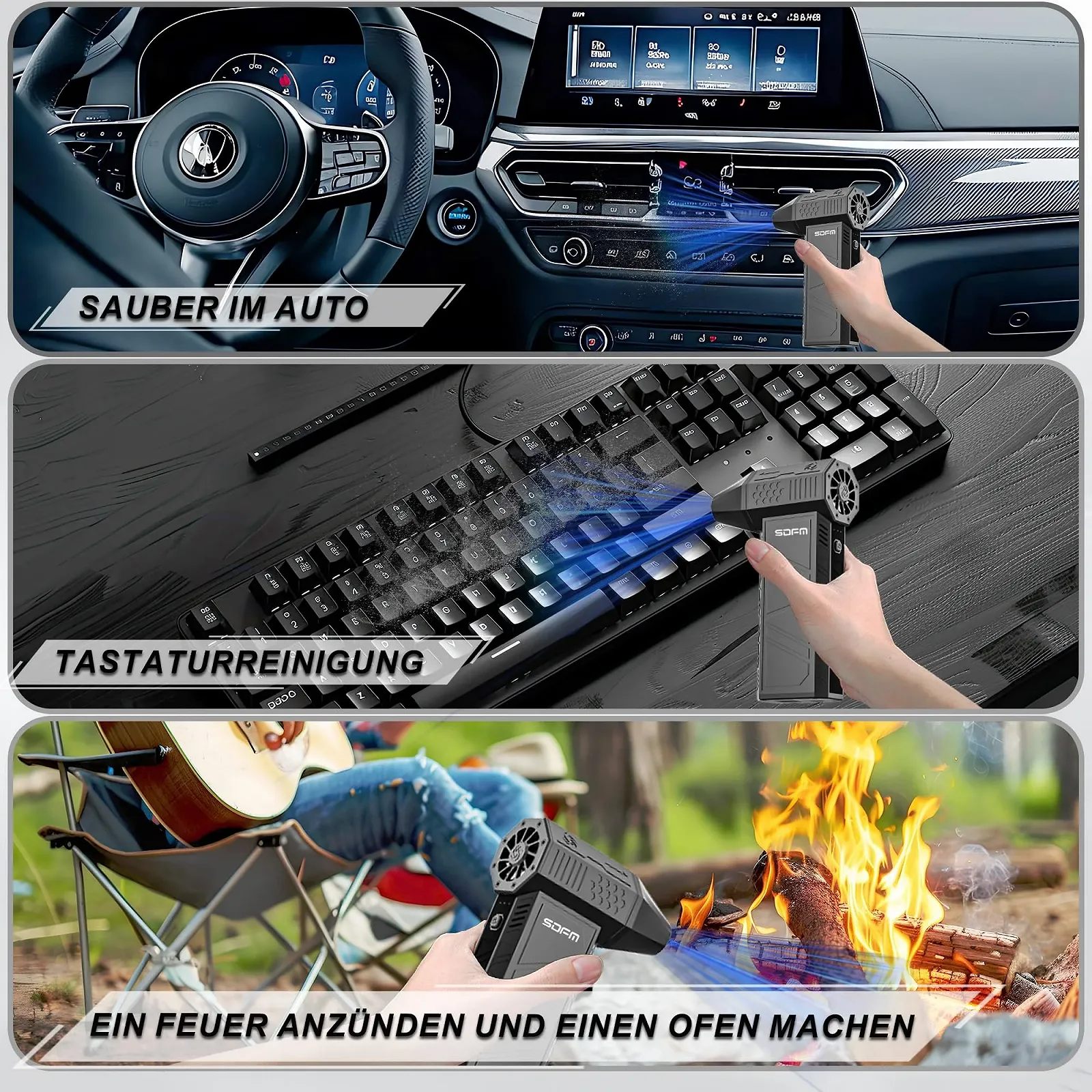 Електрична повітродувка SDFM 130,000 RPM 3-Speed, фото №7